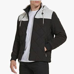 NWT Kenneth Cole Men Quilted Jacket BLACK size XXL